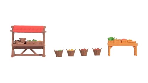 NOCH Wochenmarkt-Zubehör, Marktstand mit Gemüse, für Modellbahn H0, Handkoloriert für realistische Marktszenen NOCH Wochenmarkt-Zubehör, Marktstand mit Gemüse, für Modellbahn H0, Handkoloriert für realistische Marktszenen von NOCH