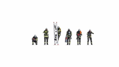 NOCH Z Figuren Feuerwehr, 3D-Master-Figuren mit farbigem 3D-Druck Z für Feuerwehrfreunde perfekt zum Modellbau von NOCH