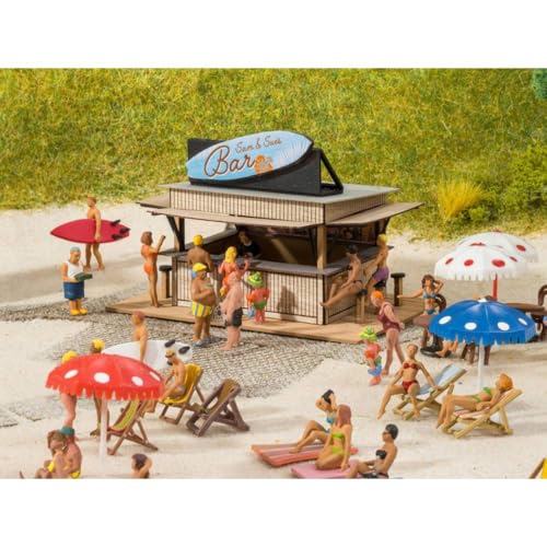 NOCH Strandbar, Laser-Cut Modell, 7,6 x 5 cm für die Spurweite H0, perfektes Sommeraccessoire für Modellbau von NOCH