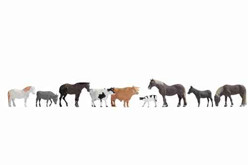NOCH Set „Tiere auf dem Bauernhof“, H0 Modellbahn, handkolorierte Kunststofffiguren für Landleben Miniaturen NOCH Set „Tiere auf dem Bauernhof“, H0 Modellbahn, handkolorierte Kunststofffiguren für Landleben Miniaturen von NOCH