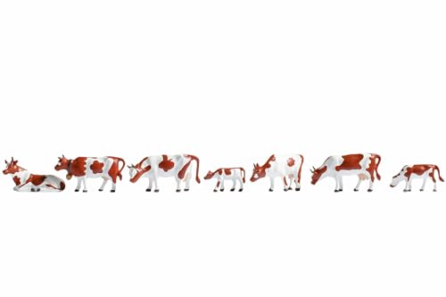 NOCH Kühe, braun-weiß, Modellbau Tiere Set für Spur H0, 1:87 ideal für ländliche Szenen und Bastelprojekte NOCH Kühe, braun-weiß, Modellbau Tiere Set für Spur H0, 1:87 ideal für ländliche Szenen und Bastelprojekte von NOCH