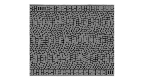 NOCH Kopfsteinpflaster, mit realistischem Design, 100 x 4 cm für Modellbau N-Spur, ideal für detailgetreue Landschaftsszenen, Mehrfach von NOCH