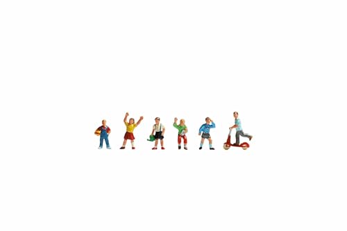NOCH Kinder, realistische Modellfiguren, perfekte Ergänzung für Spur N Diorama, 1:160 handkoloriert! von NOCH