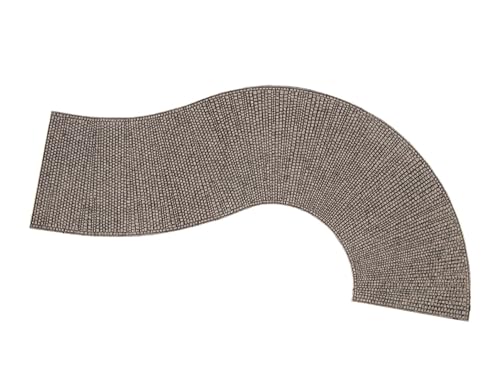NOCH Struktur-Kurve „Kopfsteinpflaster“, realistische Kurvenstraßen, 7,5 cm breit, ca. 32 cm lang, für Spurweite H0 ideal im Modellbau von NOCH