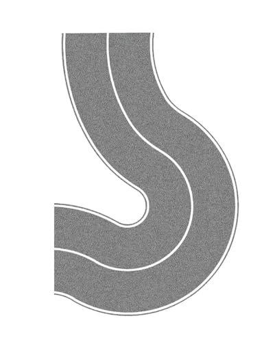 NOCH Bundesstraße Universalkurve, Straßenfolie für realistisches Modellbau-Straßendesign in Spur H0, 2 Stück je 8 cm breit NOCH Bundesstraße Universalkurve, Straßenfolie für realistisches Modellbau-Straßendesign in Spur H0, 2 Stück je 8 cm breit von NOCH