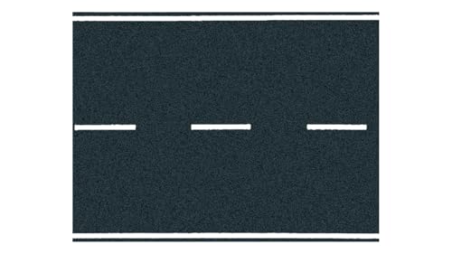NOCH® Landstraße, Flexible Modellstraße, 100 x 6,6 cm ideal für Spurweite H0, Modellbau und DIY Batselprojekte von NOCH