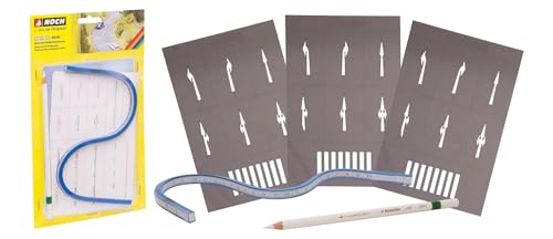 NOCH® Start-Set Straßenmarkierung, mit Kurvenlineal und Schablonen, ideal für H0, TT und N Modelleisenbahnen NOCH® Start-Set Straßenmarkierung, mit Kurvenlineal und Schablonen, ideal für H0, TT und N Modelleisenbahnen von NOCH
