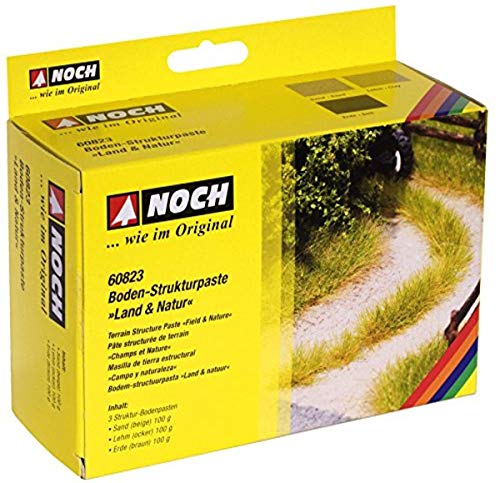 NOCH® Boden-Strukturpaste „Land & Natur“, für realistische Bodengestaltung, 3-Farbset ideal für Dioramen und Modellbau von NOCH