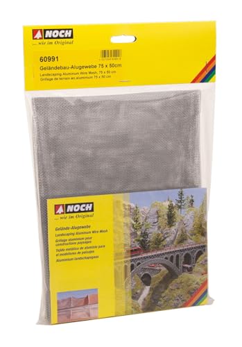 NOCH Gelände-Alugewebe, feinmaschig formbar, 50 x 75 cm für Modellbau und Geländebau optimal von NOCH