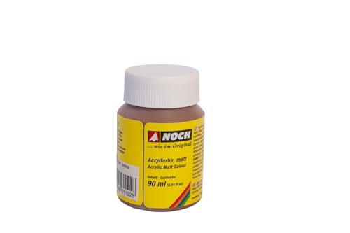 NOCH Acrylfarbe, matt, Ocker, realistisches Modellbau Zubehör, 90 ml für Geländemodellierung und Dekoration von NOCH