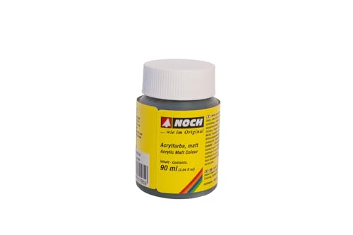 NOCH Acrylfarbe, matt, dunkelgrün, 90 ml für Modellbau und DIY Projekte, geeignet für alle Spurweiten und Skalen, wetterfest und vielseitig von NOCH