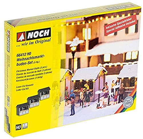 Noch 66412 - Weihnachtsmarktbuden, 3 Stück von Noch