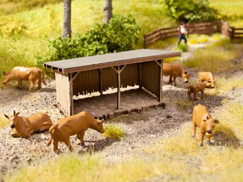 NOCH Viehunterstand, idealer Unterstand für Modelleisenbahn Tiere, 6,2 x 4,2 cm für die Spurweite H0 NOCH Viehunterstand, idealer Unterstand für Modelleisenbahn Tiere, 6,2 x 4,2 cm für die Spurweite H0 von NOCH