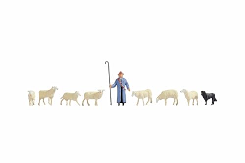 NOCH® Schafe und Schäfer, liebevolle Modelle, ideal für H0-Bahnanlagen und Dioramen von NOCH