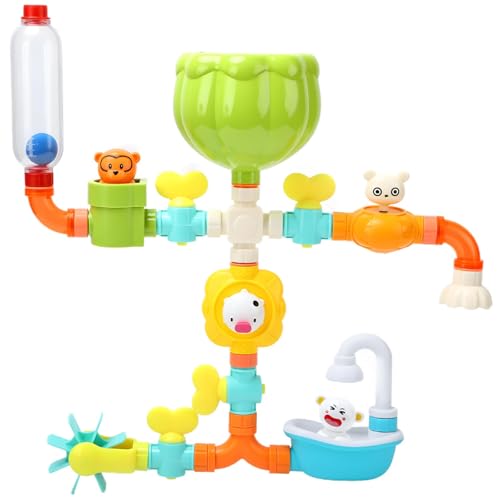 Badespielzeug ab 1 Jahre,Babybadewanne Badewannenspielzeug, 16 Stück Rohr und Ventilset mit Super Saugnäpfen Wasserspielzeug, Spielzeug Badewanne ab 1 2 3 Jahre Jungen Und Mädchen Badespielzeug ab 1 Jahre,Babybadewanne Badewannenspielzeug, 16 Stück Rohr und Ventilset mit Super Saugnäpfen Wasserspielzeug, Spielzeug Badewanne ab 1 2 3 Jahre Jungen Und Mädchen von Noetoy