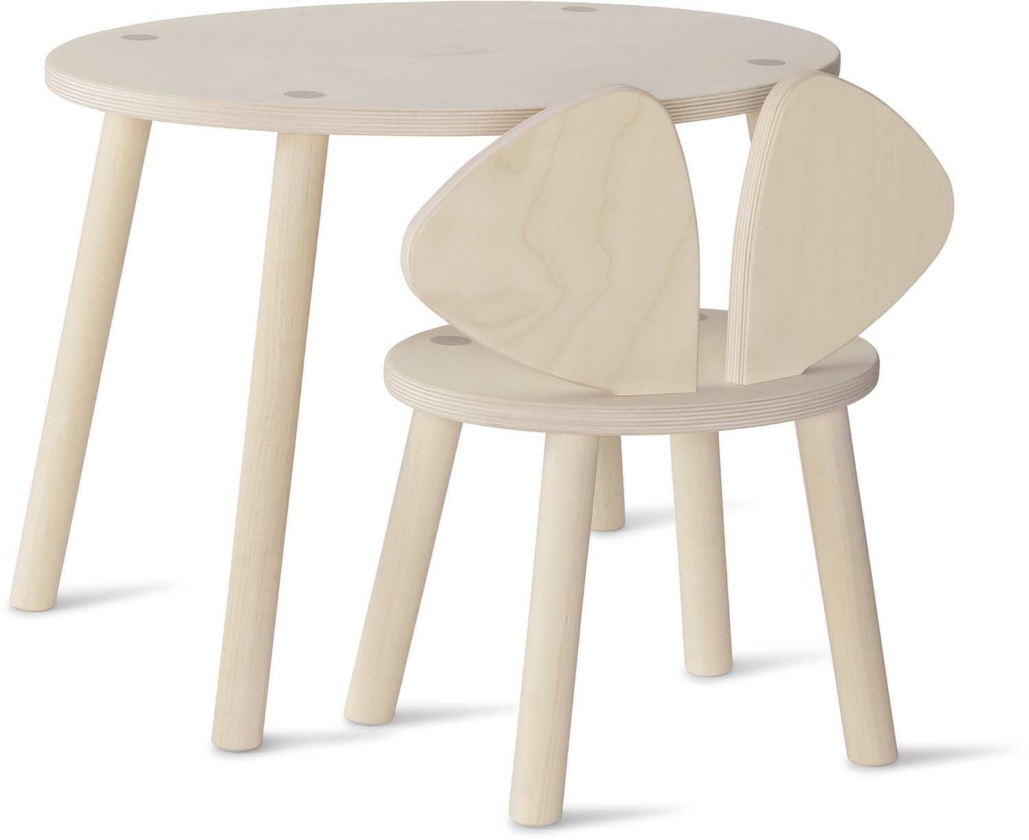 Nofred Stuhl und Tisch, Birkenholz von Nofred