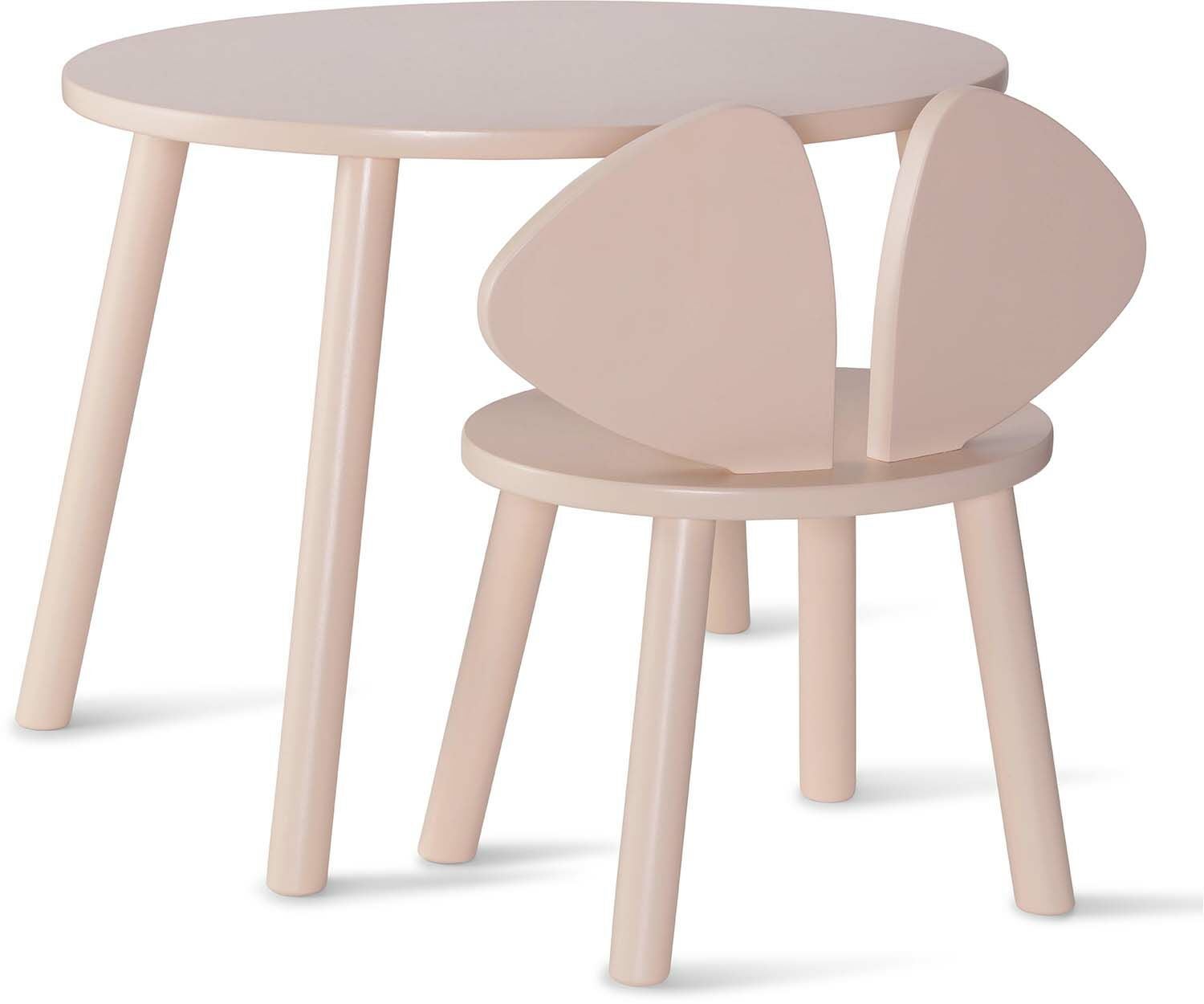 Nofred Stuhl und Tisch, Rosa Nofred Stuhl und Tisch, Rosa von Nofred