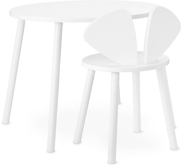 Nofred Stuhl und Tisch Maus, Weiß von Nofred