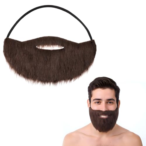 Nogeqi Fake Bart Kostüm Braun Künstlicher Bart, Falscher Kostüm Whisker, Gefälschte Bärte, Lustiger Schnurrbärte, Fake Beard Vollbart für Halloween Weihnachten Party Cosplay Zubehör Erwachsene Nogeqi Fake Bart Kostüm Braun Künstlicher Bart, Falscher Kostüm Whisker, Gefälschte Bärte, Lustiger Schnurrbärte, Fake Beard Vollbart für Halloween Weihnachten Party Cosplay Zubehör Erwachsene von Nogeqi