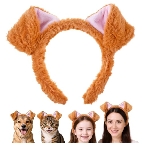 Nogeqi Hundeohren Haarreif Plüsch Hund Ohren Stirnband, Cartoon Welpen Ohren Haarreifen, Tierohren Haarschmuck Cosplay Party Kostüm, Dog Ears Headband für Karneval Halloween Weihnachten Nogeqi Hundeohren Haarreif Plüsch Hund Ohren Stirnband, Cartoon Welpen Ohren Haarreifen, Tierohren Haarschmuck Cosplay Party Kostüm, Dog Ears Headband für Karneval Halloween Weihnachten von Nogeqi