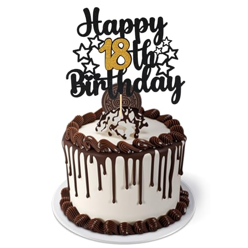 Nogeqi Tortendeko 18 Geburtstag Junge Mädchen Happy 18th Birthday Tortendeko 18ter Glitzer Schwarz Gold 18th Kuchendeko Teenager 18 Cake Topper Kuchen Deko 18.Geburtstag Junge Mädchen Nogeqi Tortendeko 18 Geburtstag Junge Mädchen Happy 18th Birthday Tortendeko 18ter Glitzer Schwarz Gold 18th Kuchendeko Teenager 18 Cake Topper Kuchen Deko 18.Geburtstag Junge Mädchen von Nogeqi