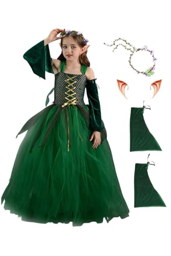 Noiclub Feen Kostüm Kinder Elfen, Feenkostüm Tüll Kleid Tutu Rock Mädchen Outfits Anzug Halloween Karneval L Noiclub Feen Kostüm Kinder Elfen, Feenkostüm Tüll Kleid Tutu Rock Mädchen Outfits Anzug Halloween Karneval L von Noiclub