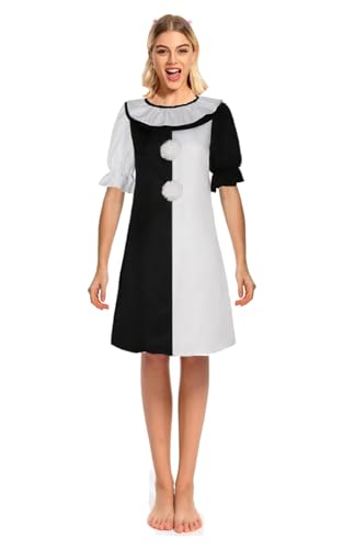 Noiclub Terrifier Cosplay Kostüm Clown Frauen Outfits Halloween Karneval Rollenspiel Kleid von Noiclub