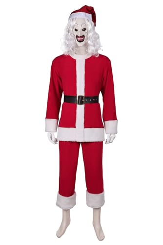 Noiclub Terrifier Kostüm Weihnachten Anzug Clown Cosplay Outfits Hut Horror Maske Halloween Karneval Geschenke S Noiclub Terrifier Kostüm Weihnachten Anzug Clown Cosplay Outfits Hut Horror Maske Halloween Karneval Geschenke S von Noiclub