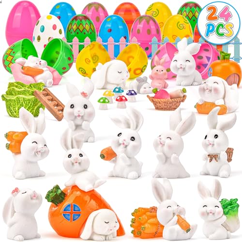 Noideeer 24 Stück Vorgefüllter Osterhasen-Ostereier, Plastik Ostereier Gefüllt mit Spielzeug, Ostereiersuche, Osterkorbfüller Geeignet für Jungen und Mädchen Partygeschenke - Osterspielzeug Noideeer 24 Stück Vorgefüllter Osterhasen-Ostereier, Plastik Ostereier Gefüllt mit Spielzeug, Ostereiersuche, Osterkorbfüller Geeignet für Jungen und Mädchen Partygeschenke - Osterspielzeug von Noideeer