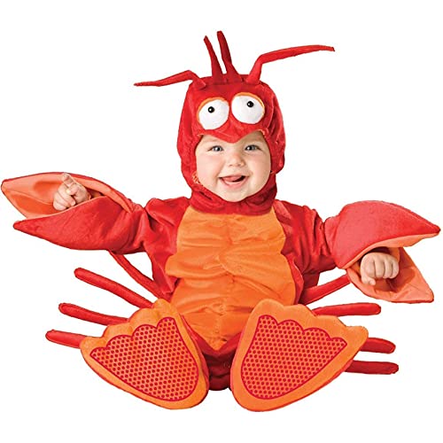 Nokiwiqis Cosplay Kostüm für Baby Klein-Kinder Halloween Tier Kostüm Strampler Dinosaurier/Hummer Kostüm für Karneval Party 0-24 Monate (Rot, 0-6 Months) von Nokiwiqis