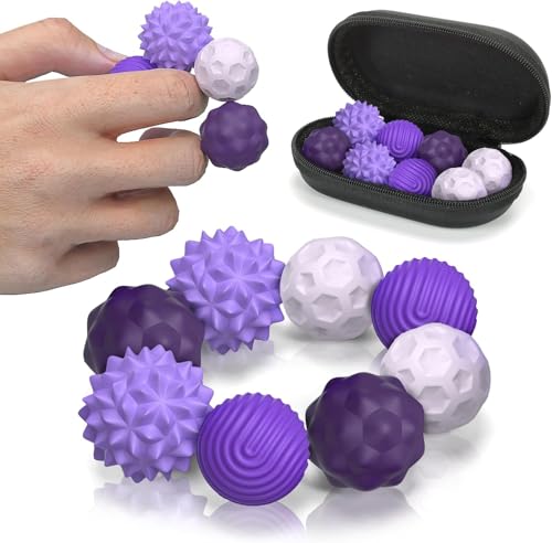 8 Stück Magnetische Fidget Toys, Magnetkugeln Stressball Silikon Sensorik Spielzeug, Magnetkugeln Anti Stress Bälle Silikon, Anti-Stress Fidget Toy für Angst Stressabbau, Haptische Dekompression von Nokwocy