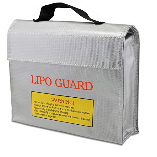 Lipo Batterie Sicherer Beutel, Feuerfeste Explosionsschutz Lipo Battery, Feuerbeständige Sicherheit Tasche, Brandschutztasche, für Aufladen und Lagerung Silber von Eterspr