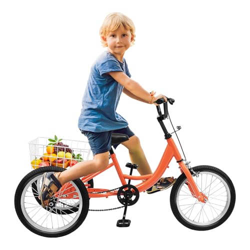 16 Zoll Kinderfahrrad Dreirad für Kinder, MäDchen Jungen Kinderdreirad mit Einkaufskorb für Fahrradwege und Verschiedene StraßEn Geeignet, Lenker Höhenverstellbar, Bis 50kg 16 Zoll Kinderfahrrad Dreirad für Kinder, MäDchen Jungen Kinderdreirad mit Einkaufskorb für Fahrradwege und Verschiedene StraßEn Geeignet, Lenker Höhenverstellbar, Bis 50kg von NoneDanGee