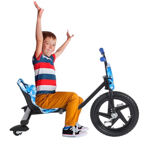 Hochwertiges Drift Scooter, Verstellbares Tret Drifting Ride, Drift Kart - Scoot and Ride Roller - Tragfähigkeit 80kg/176.37lbs Drift Trike, Drift Bike (Blau Camouflage) von NoneDanGee