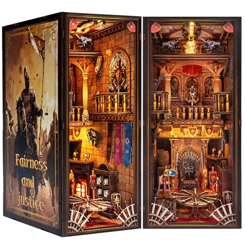 Book Nook Kit – Ritterschloss Puppenhaus mit Thronsaal-Szene, Miniatur-3D-Puzzle für Bücherregale, Dual-Power-LED-Sammelausgabe für Erwachsene & Jugendliche Book Nook Kit – Ritterschloss Puppenhaus mit Thronsaal-Szene, Miniatur-3D-Puzzle für Bücherregale, Dual-Power-LED-Sammelausgabe für Erwachsene & Jugendliche von NookMaster