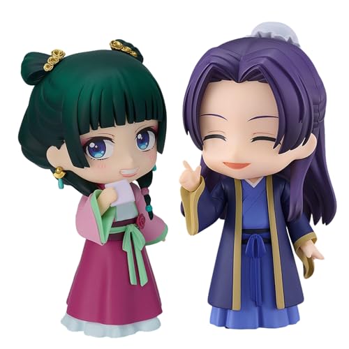 2Stück Set - Maomao Action Figur Anime Jinshi Statue mit Zubehör - 10CM Austauschbare Köpfe Figur Beweglich Gelenke Anime Mini Figuren PVC Ornamente 2Stück Set - Maomao Action Figur Anime Jinshi Statue mit Zubehör - 10CM Austauschbare Köpfe Figur Beweglich Gelenke Anime Mini Figuren PVC Ornamente von Noowye