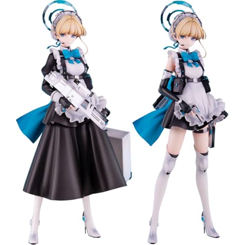 Asuma Toki Action Figur Maid Mädchen Statue Anime Asuma Toki Figure mit Kleid 25CM Stehend Pose Modell PVC Desktop Dekoration Ornamente 2Stück/Set von Noowye