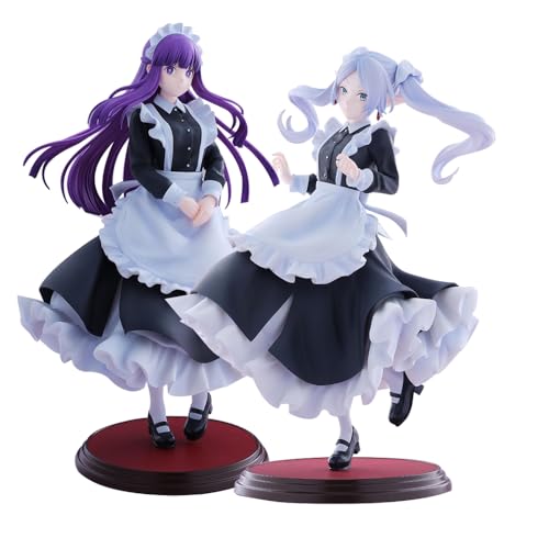 Frieren Action Figur Anime Fern Statue - Maid Mädchen Figur Cartoon Charakter Stehend Modell Dekoration Ornamente Geschenk für Fans 2Stück Set von Noowye