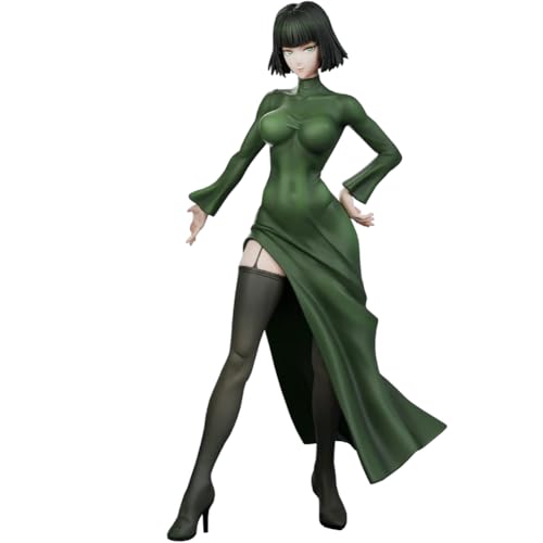 Hellish Blizzard Action Figur Anime Jigoku no Fubuki Statue - 21CM Mädchen Figur mit kurzem schwarzem Haar&grünem Abendkleid Cartoon Stehend Modell von Noowye