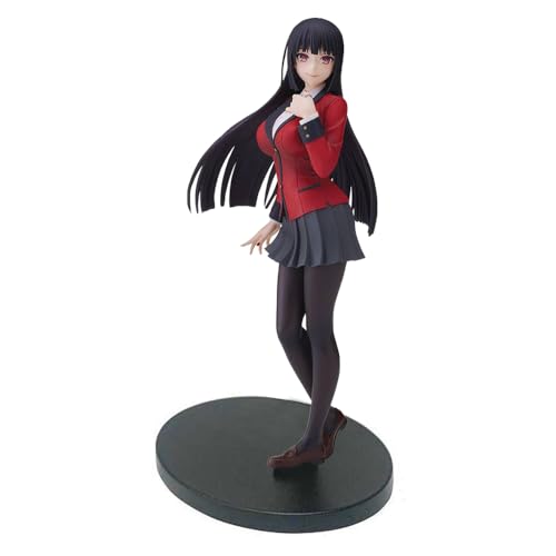 Jabami Yumeko Action Figur 18CM Schuluniform Jabami Yumeko Figur Cartoon Charakter Stehend Pose Statue PVC Modell Desktop Ornamente Geschenk für Fans von Noowye