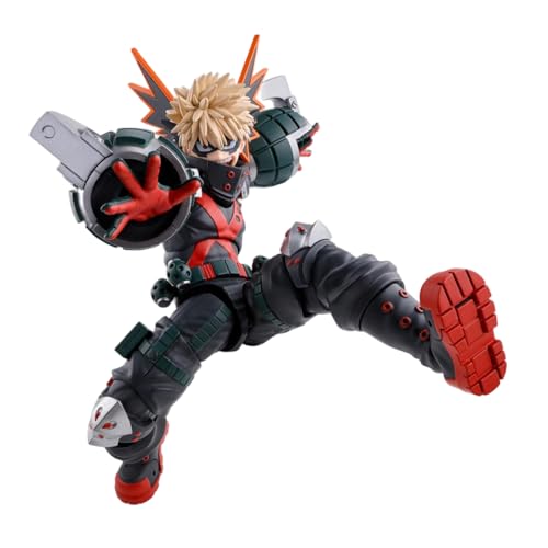 MHA Figur Bakugou Katsuki Action Figur - Beweglich Gelenke Austauschbare Köpfe - 15CM Bakugou Katsuki Statue mit Zubehör PVC Cartoon Modell Ornamente von Noowye