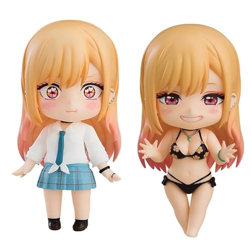 Noowye 2Stück - Anime Mini Figur Kitagawa Marin Statue, Austauschbare Köpfe Figuren Beweglich Gelenke, 10CM Mädchen Figure Marin Q Figur PVC Ornamente Noowye 2Stück - Anime Mini Figur Kitagawa Marin Statue, Austauschbare Köpfe Figuren Beweglich Gelenke, 10CM Mädchen Figure Marin Q Figur PVC Ornamente von Noowye