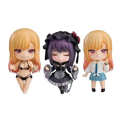 Noowye 3Stück - Anime Mini Figur Kitagawa Marin/Inui Sajuna Statue, Austauschbare Köpfe Figuren Beweglich Gelenke, 10CM Mädchen Figure Q Figur Ornamente Noowye 3Stück - Anime Mini Figur Kitagawa Marin/Inui Sajuna Statue, Austauschbare Köpfe Figuren Beweglich Gelenke, 10CM Mädchen Figure Q Figur Ornamente von Noowye