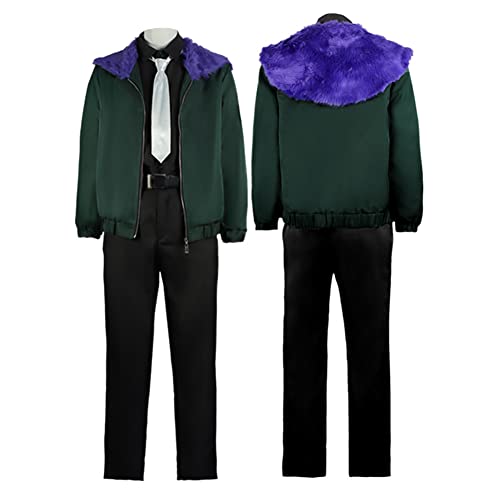 Noowye MHA Anime ChisakiKai Cosplay Kostüm Herrn Jacke Komplettes Set Halloween Cosplay Costume für Halloween Karneval (Grün, S- 3XL) von Noowye