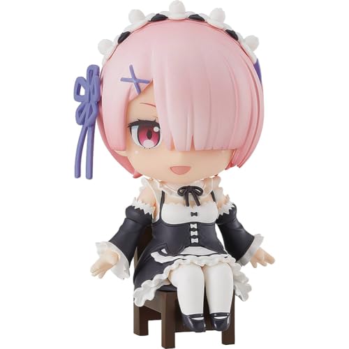 Re:0 Ramu/RAM Mini Figur Anime REM/Remu Action Figur Anime Q Statue 9CM Maid Mädchen Figure Cartoon Charakter Sitzend Modell Deko Ornamente Geschenk von Noowye
