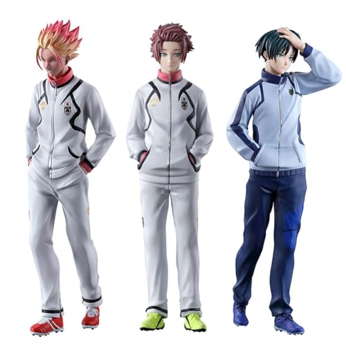 Rin Itoshi/Itoshi SAE Action Figur Anime Statue ShidouRyuusei Figuren in Fußball-Costume, Anime Charakter Statue PVC Stehend Pose Modell, 3Stück Set Rin Itoshi/Itoshi SAE Action Figur Anime Statue ShidouRyuusei Figuren in Fußball-Costume, Anime Charakter Statue PVC Stehend Pose Modell, 3Stück Set von Noowye