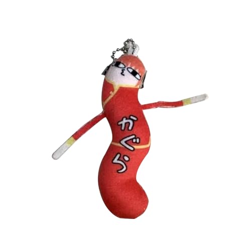 Sakata Gintoki/Kagura Plüsch Anhänger Anime Abstrakter Stil Raupe Hijikata Toushirou Stuffed Plush Mini Anime Kissen Sofa Deko Geschenk 10CM von Noowye