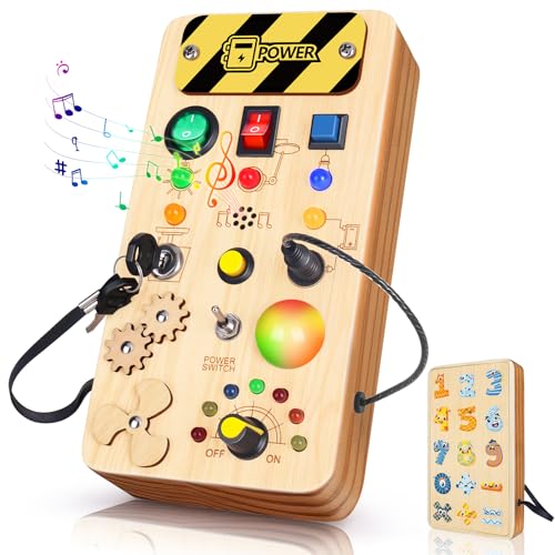 Montessori Spielzeug ab 1 2 3 Jahr, Busy Board mit Musik, Double Side Activity Board Montessori Baby Spielzeug Kinderspielzeug ab 1 Jahr, Geschenke Mädchen Jungen Holzspielzeug Motorik Haus ab 1 Jahr Montessori Spielzeug ab 1 2 3 Jahr, Busy Board mit Musik, Double Side Activity Board Montessori Baby Spielzeug Kinderspielzeug ab 1 Jahr, Geschenke Mädchen Jungen Holzspielzeug Motorik Haus ab 1 Jahr von Norbee