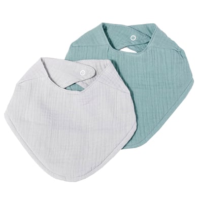 Nordic Coast Company Musselin Lätzchen-Set Grau & Mint von Nordic coast company