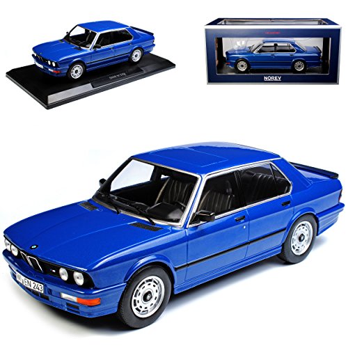 B-M-W 5er E28 M 535i Limousine Blau 1981-1987 1/18 Norev Modell Auto mit individiuellem Wunschkennzeichen von Norev B-M-W